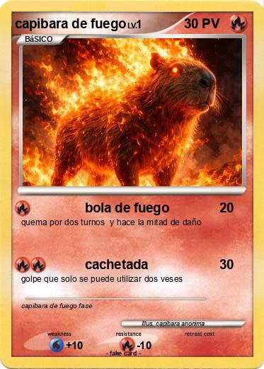 Pokemon capibara de fuego