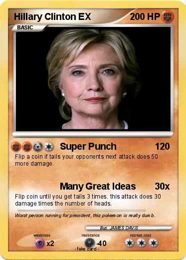 Pokemon Hillary Clinton EX