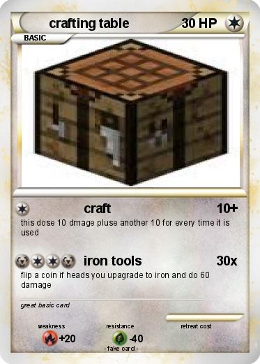 Pokemon crafting table