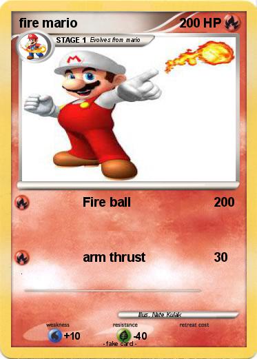 Pokemon fire mario