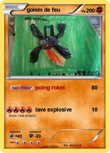 Pokemon golem de feu