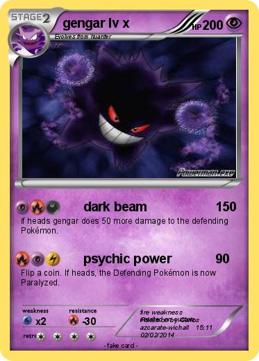 Pokemon gengar lv x