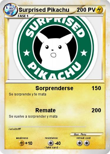 Pokemon Surprised Pikachu