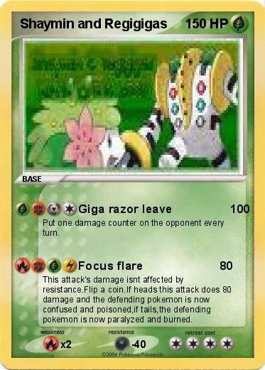 Pokemon Shaymin and Regigigas