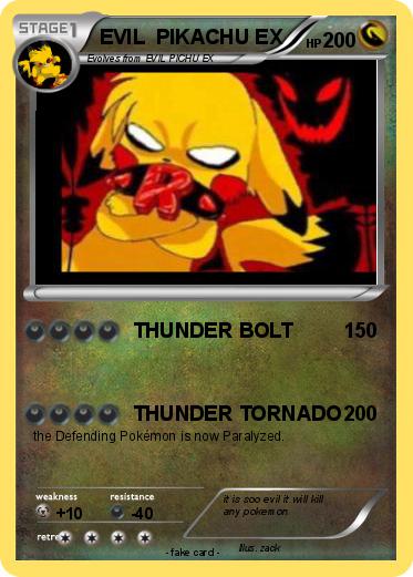 Pokemon EVIL  PIKACHU EX