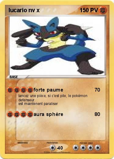 Pokemon lucario nv x