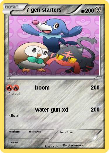 Pokemon 7 gen starters