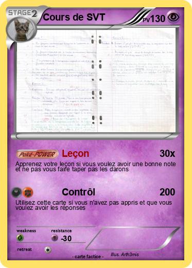 Pokemon Cours de SVT