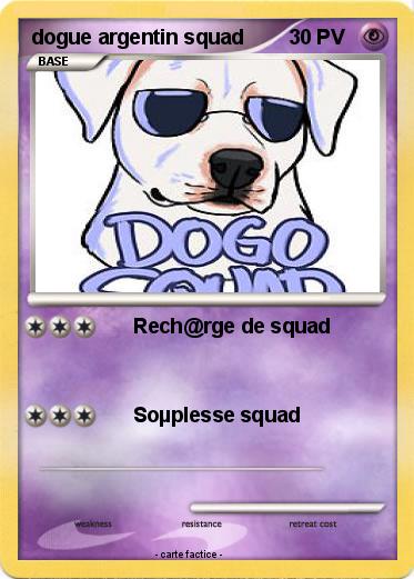 Pokemon dogue argentin squad