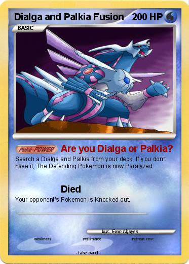 Pokemon Dialga and Palkia Fusion