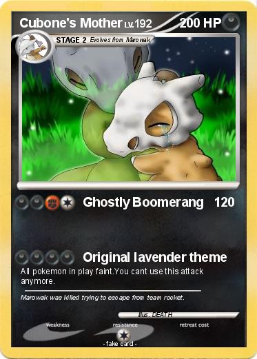 Pokemon Cubone's Mother