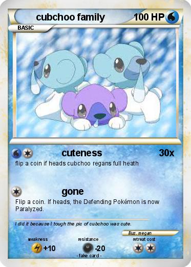 Pokemon cubchoo family
