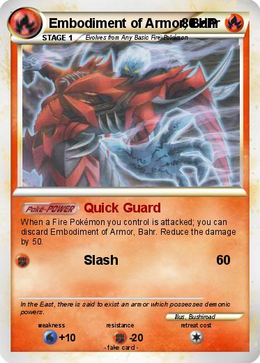 Pokemon Embodiment of Armor, Bahr