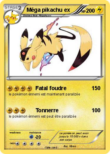 Pokemon Méga pikachu ex
