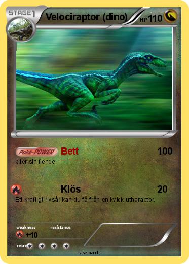 Pokemon Velociraptor (dino)
