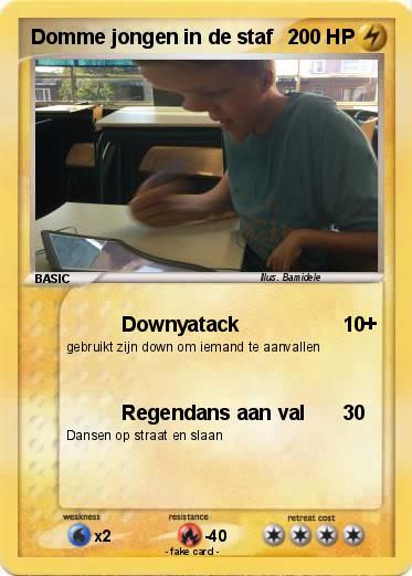 Pokemon Domme jongen in de staf