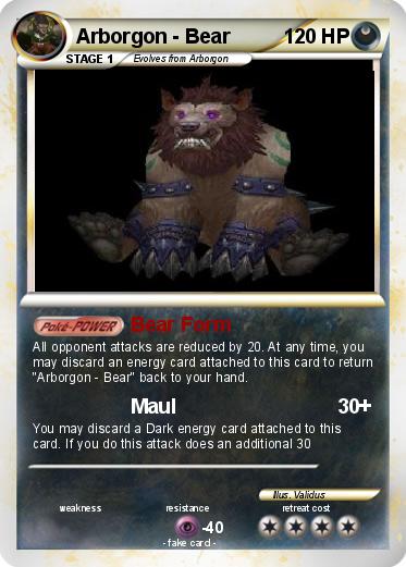 Pokemon Arborgon - Bear