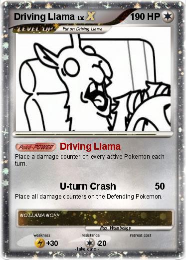 Pokemon Driving Llama