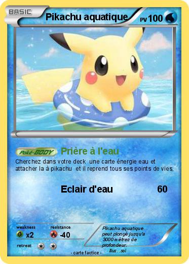 Pokemon Pikachu aquatique