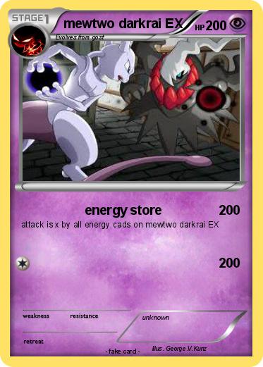 Pokemon mewtwo darkrai EX
