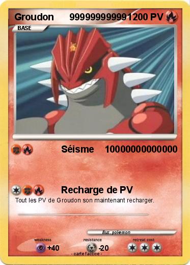 Pokemon Groudon      999999999991