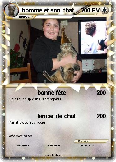 Pokemon homme et son chat