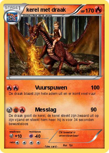 Pokemon kerel met draak