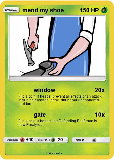 Pokemon mend my shoe
