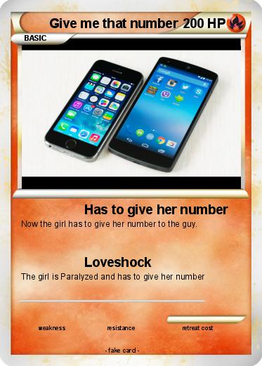 Pokemon Give me that number