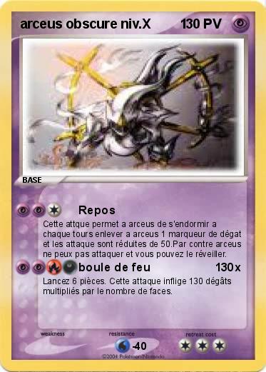Pokemon arceus obscure niv.X        1
