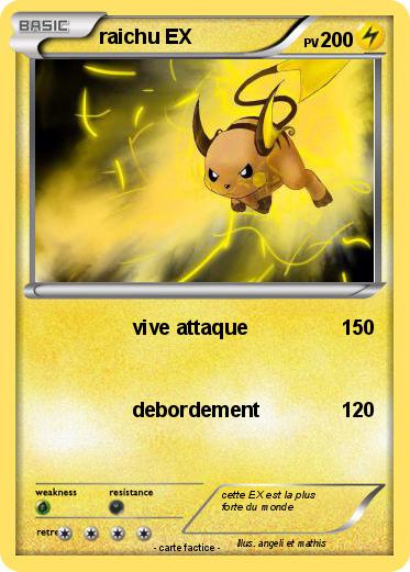 Pokemon raichu EX