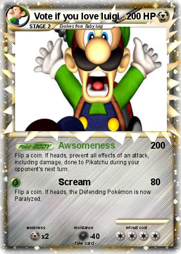 Pokemon Vote if you love luigi