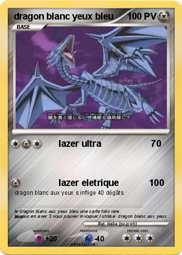 Pokemon dragon blanc yeux bleu