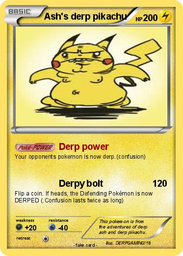Pokemon Ash's derp pikachu