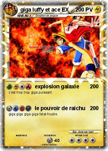 Pokemon giga luffy et ace EX