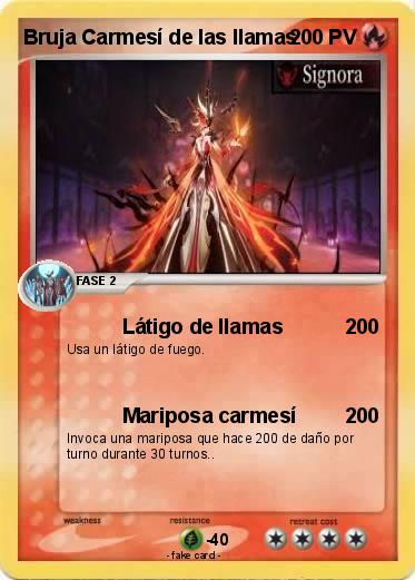 Pokemon Bruja Carmesí de las llamas