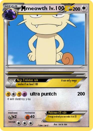 Pokemon meowth lv.100