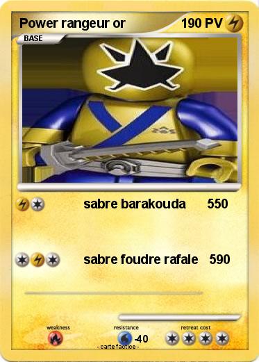 Pokemon Power rangeur or