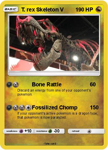 Pokemon T. rex Skeleton V