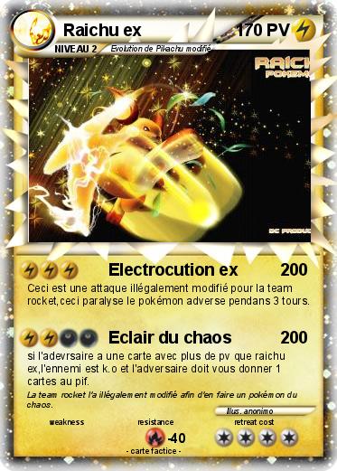 Pokemon Raichu ex