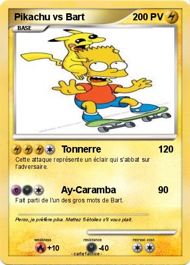 Pokemon Pikachu vs Bart