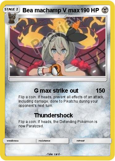 Pokemon Bea machamp V max
