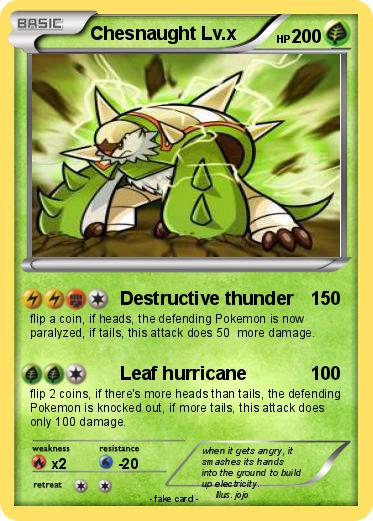 Pokemon Chesnaught Lv.x