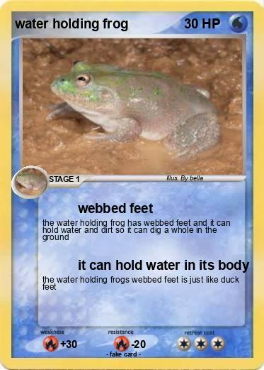 Pokemon water holding frog