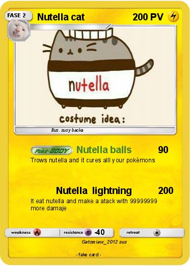 Pokemon Nutella cat