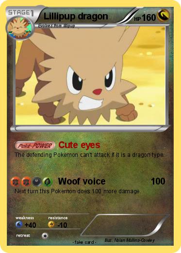 Pokemon Lillipup dragon