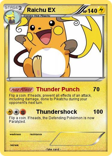 Pokemon Raichu EX