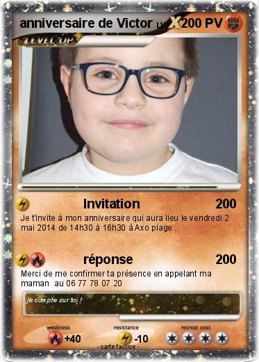 Pokemon anniversaire de Victor