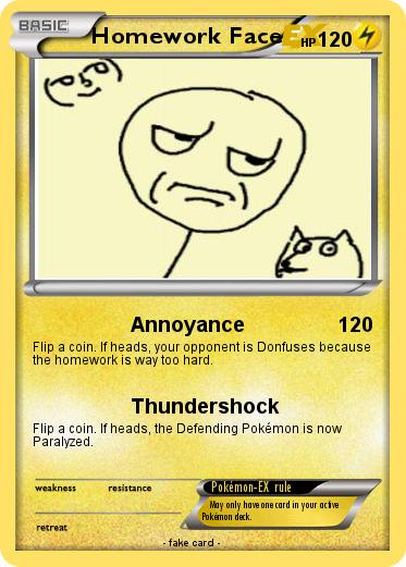 Pokemon Homework Face