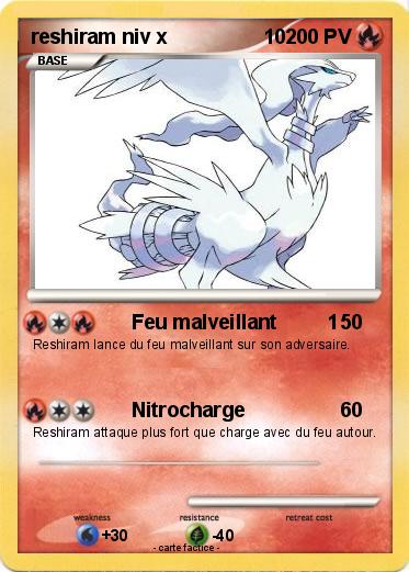 Pokemon reshiram niv x                 10